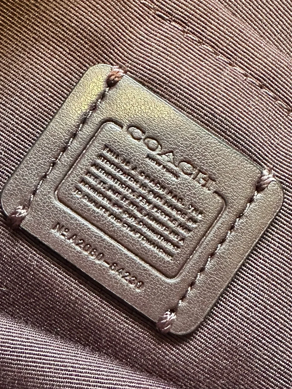 Coach Grape Purple Vale Pebbled Leather Belt Bag Sling GUC